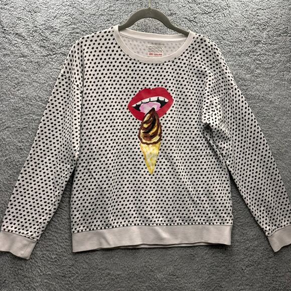 Vans x Kendra Dandy Women's Medium Sweatshirt Ice Cream Polka Dots Crew Neck - Picture 5 of 10